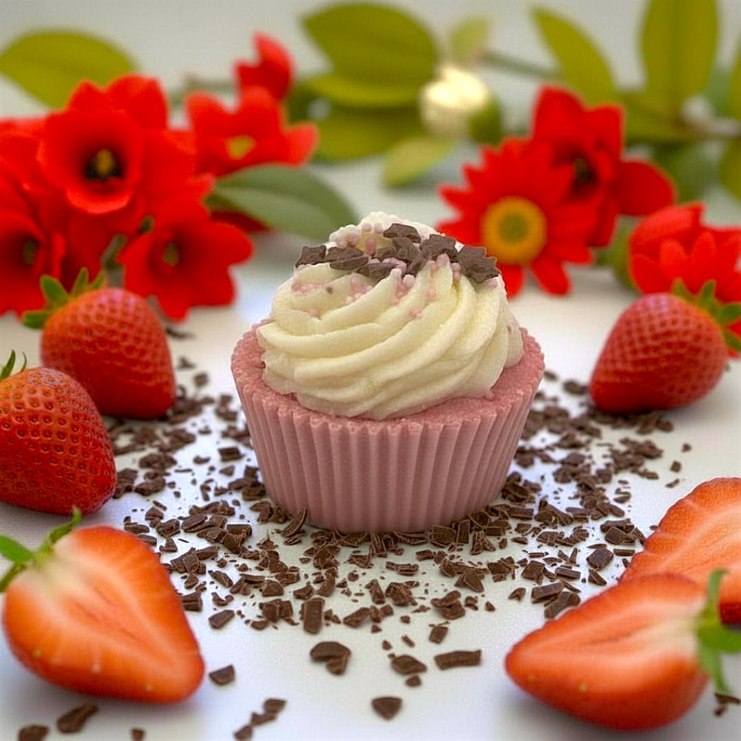 CUPCAKE CAREZZA DI FRAGOLA - immagine 3